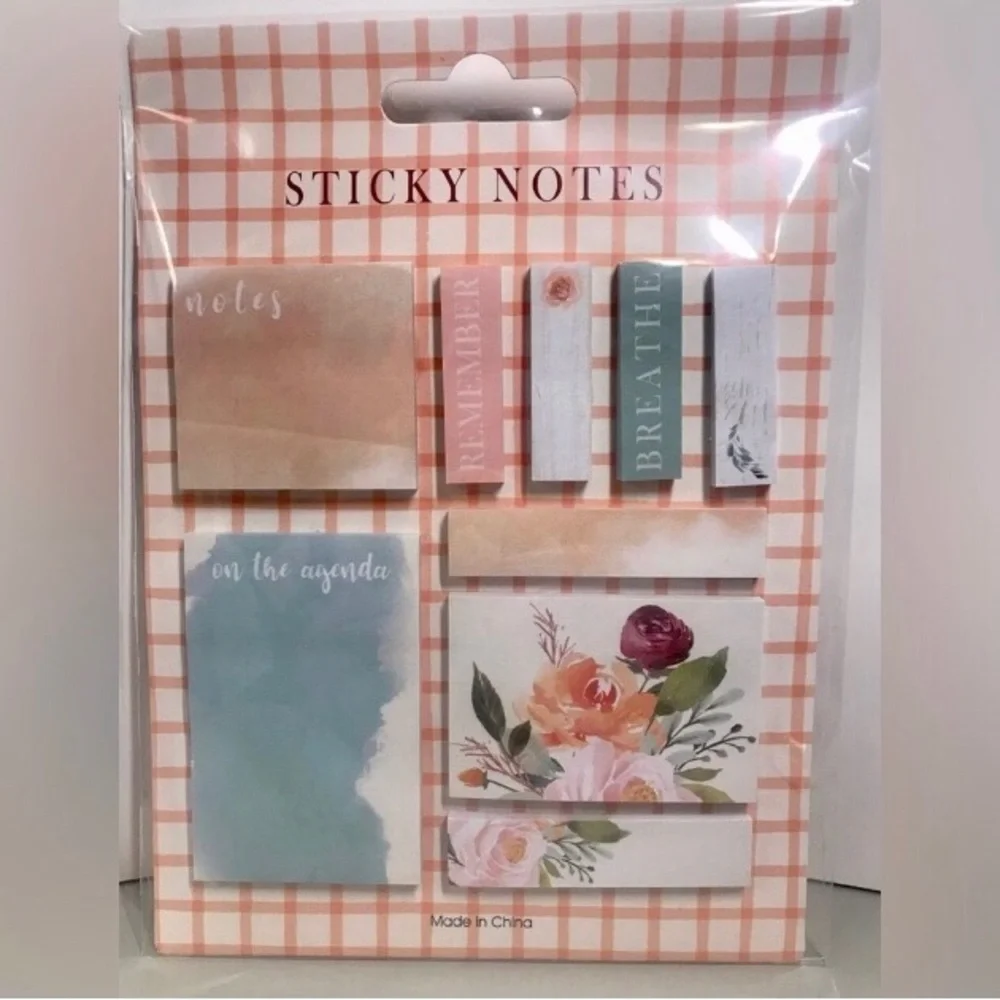 3Pcs Flower Design -Make Things Happen Note Set NWT